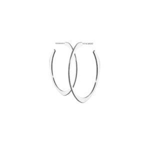 OVAL CUT / Hoops i sølv / small