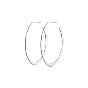 OVAL CUT / Hoops i sølv / medium