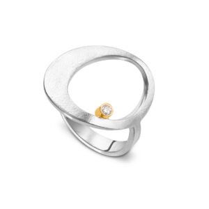 sølvring med oval form