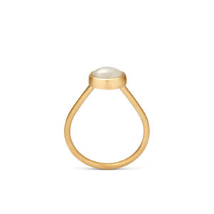 feminin guldring med månesten